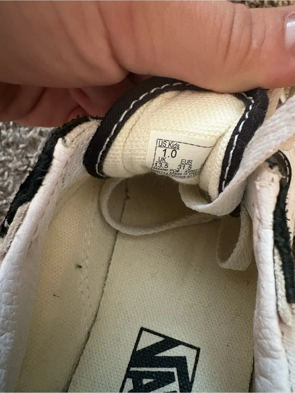 Vans Kids Black and White Old Skool Lace-Up Sneakers